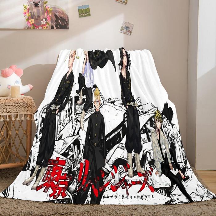 Tokyo Revengers Cosplay Flannel Blanket Throw Comforter Bed Blanket