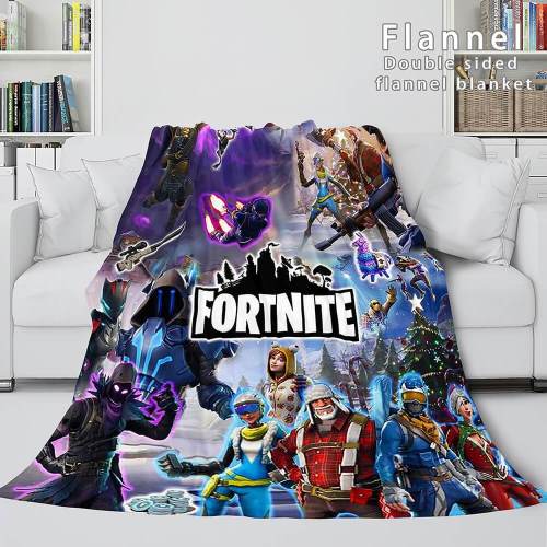 Game Fortnite Cosplay Flannel Blanket Throw Comforter Bedding Sets