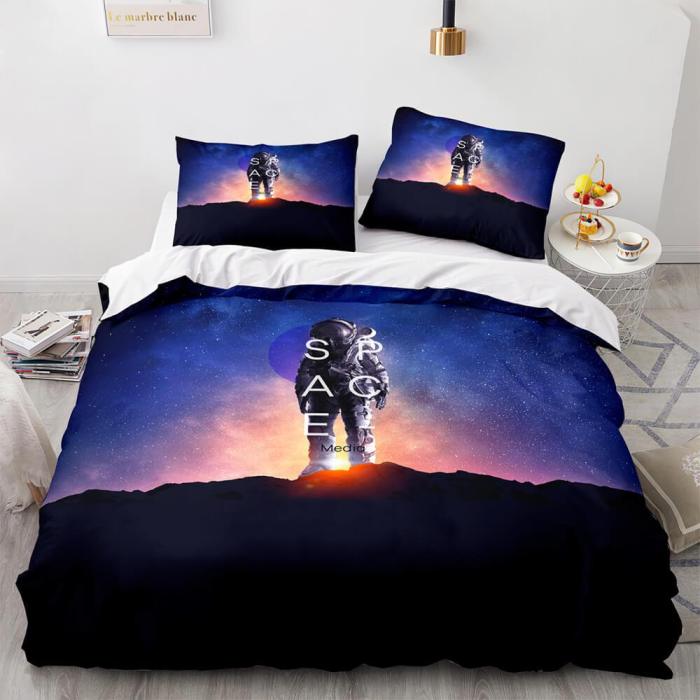 Spaceman Cosplay Bedding Set Duvet Cover Comforter Bed Sheets