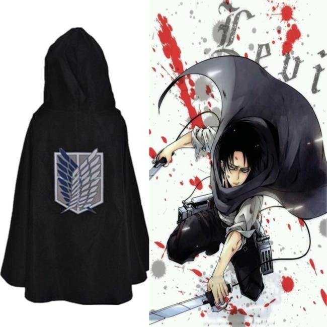 Attack On Titan Cloak Shingeki No Kyojin Scouting Legion Levi/Rivaille Cosplay Costume Anime Cosplay Cape Mens Clothes Cloak