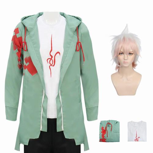 Anime Super Danganronpa 2 Nagito Komaeda Cosplay Costume Men Hoodies Jackets Clothes