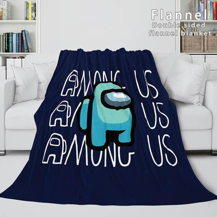 Among Us Soft Flannel Blanket Fleece Throw Blanket Bedding Sets