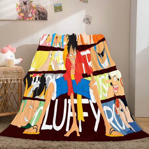 One Piece Cosplay Flannel Fleece Throw Blanket Comforter Bedding Sets