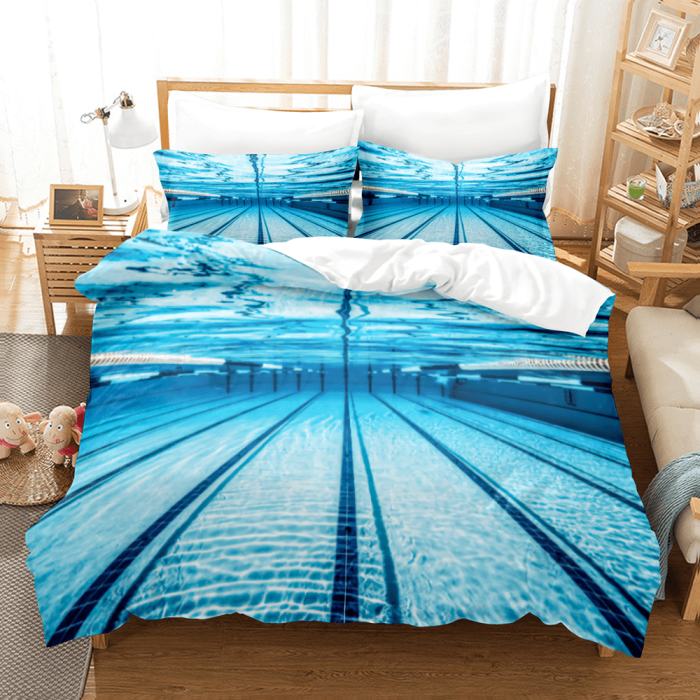 3-Piece Coastal Beach Theme Bedding Sets Duvet Cover Set Bed Sheets
