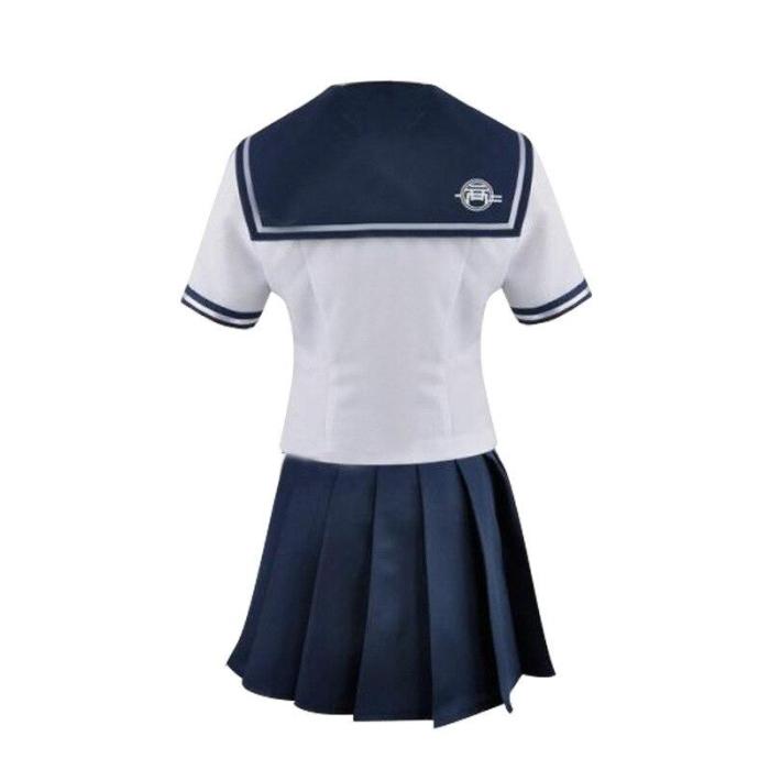 Danganronpa 3 Cosplay Costume Naegi Komaru Cos Woman Jk School Uniform Cosplay Costume Top+Skirt+Tie+Socks Halloween Costume