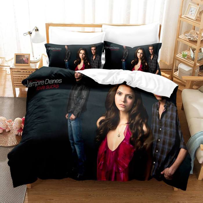 The Vampire Diaries Cosplay Bedding Set Duvet Cover Comforter Bed Sheets
