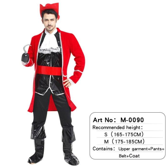 Pirates Costume Top Pants With Shoes Cover For Adult Pirate Captain Cosplay Halloween Stage Performance Birthday Party