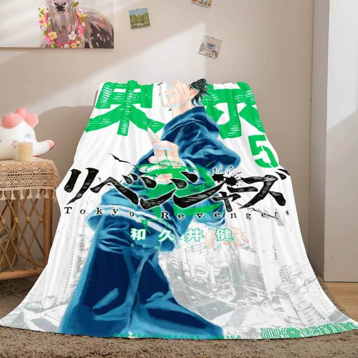 Tokyo Revengers Cosplay Flannel Blanket Throw Comforter Bed Blanket