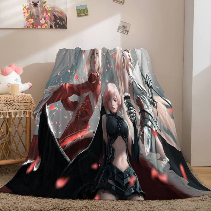 Game Ghost Blade Cosplay Flannel Fleece Blanket Comforter Bedding Sets