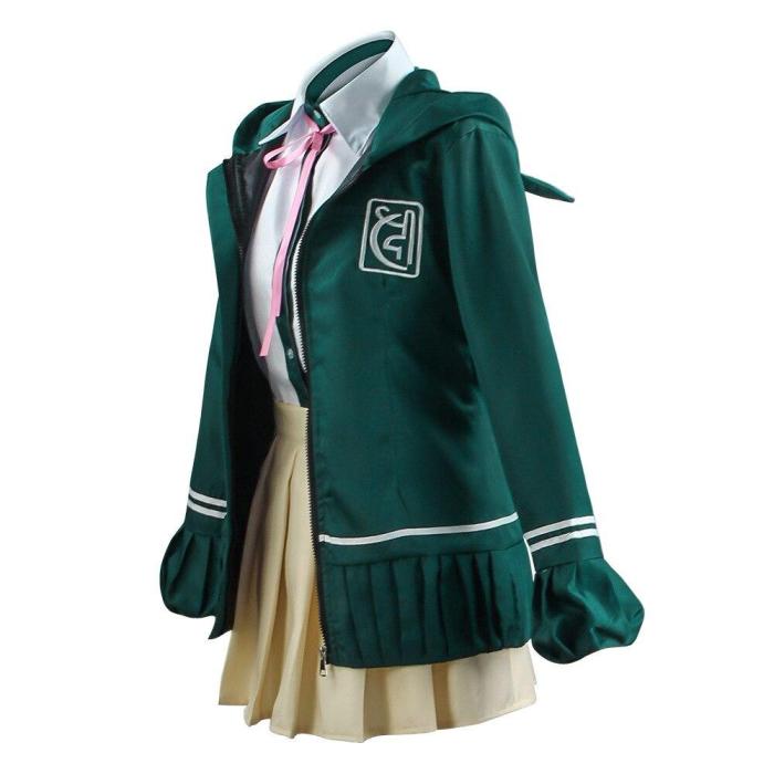 Anime Danganronpa Nanami Chiaki Cosplay Costume Long-Sleeved Jacket Short Skirt High School Students Uniform Wig