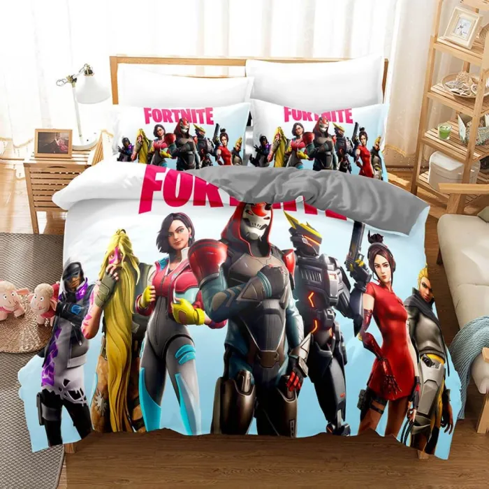 Fortnite Cosplay Bedding Set Duvet Cover Comforter Bed Sheets