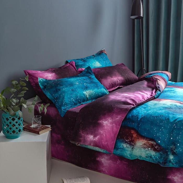 Galaxy Outer Space Comforter Bedding Sets Duvet Covers Bed Sheets