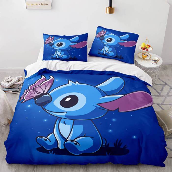 Lilo And Stitch Cosplay Comforter Bedding Set Duvet Covers Bed Sheets