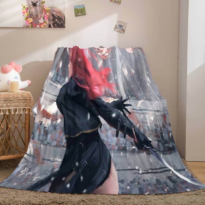 Ghost Blade Cosplay Flannel Fleece Blanket Comforter Bedding Blanket