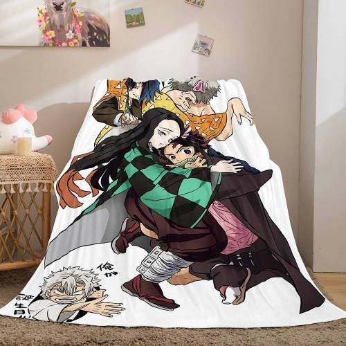 Demon Slayer Cosplay Flannel Fleece Throw Blanket Comforter Sets