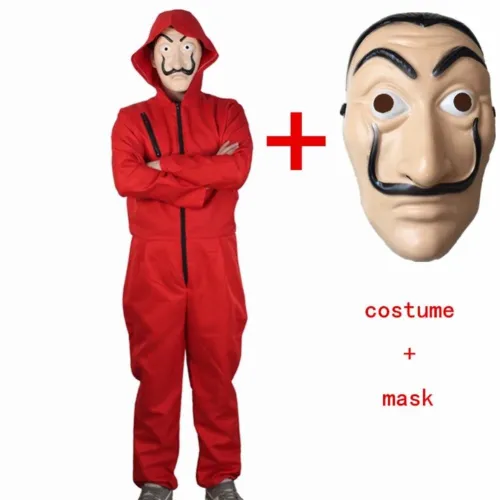 Salvador Dali Movie Costume Mask Money Heist The House Of Paper La Casa De Papel Cosplay Halloween Party Costumes Set