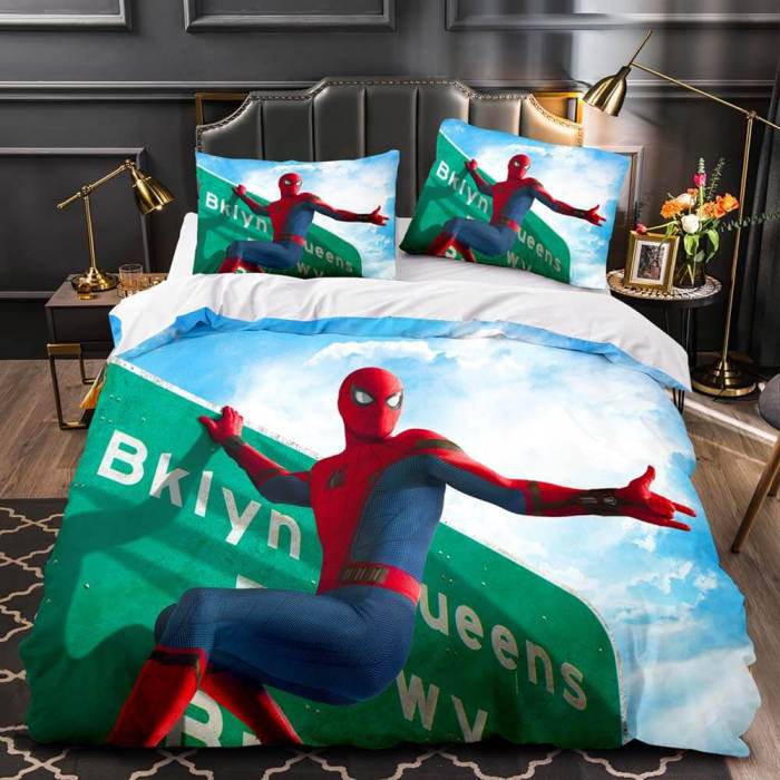 Spider-Man Homecoming Cosplay Bedding Sets Duvet Covers Bed Sheets