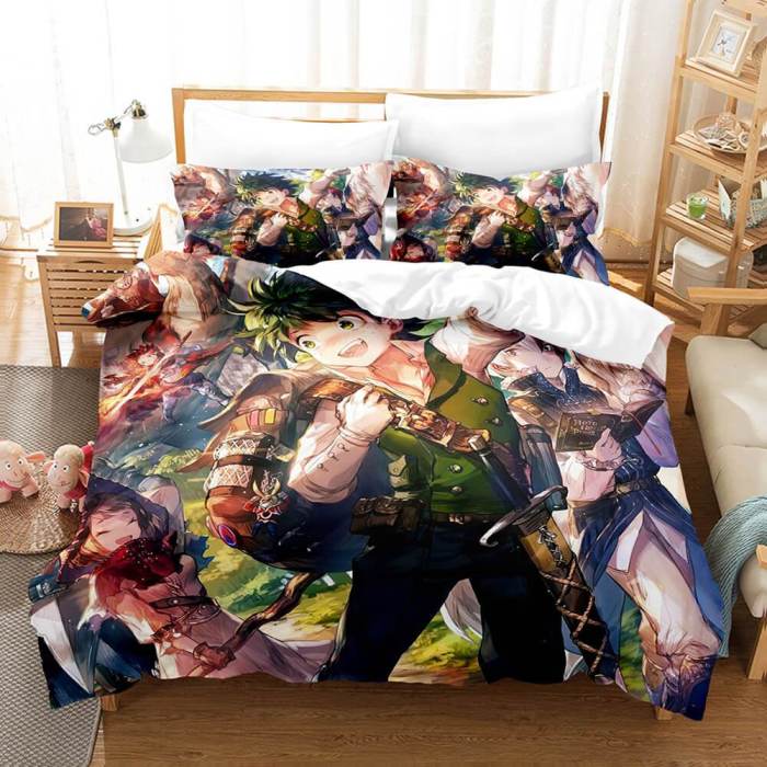 Anime My Hero Academia Cosplay Bedding Set Duvet Cover Comforter Bed Sheets