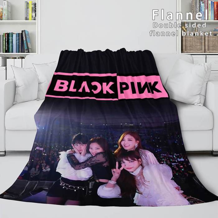 Blackpink Soft Flannel Blanket Fleece Throw Blanket Bedding Sets