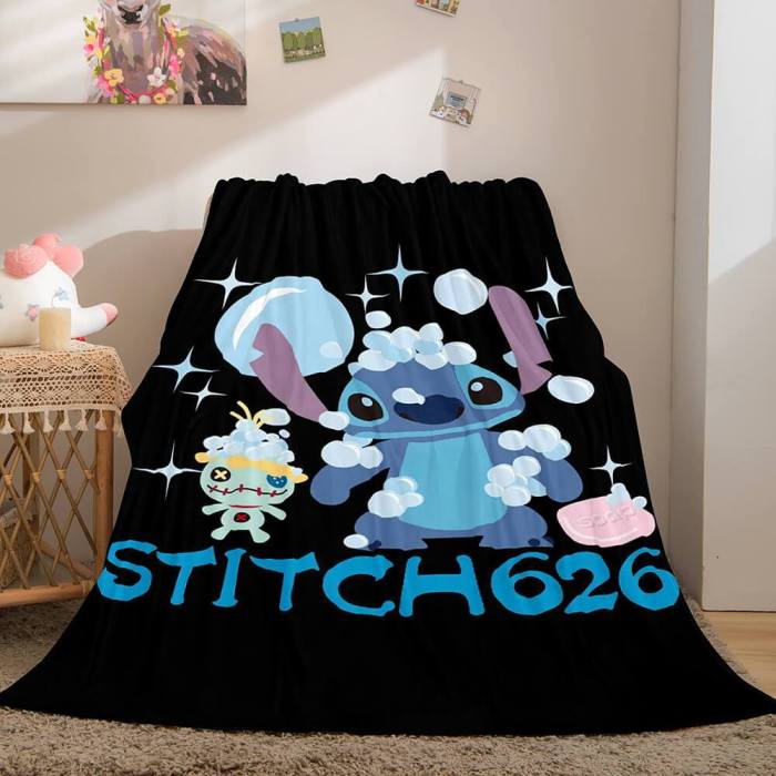 Lilo Stitch 2: Stitch Has A Glitch Flannel Fleece Throw Blanket Set