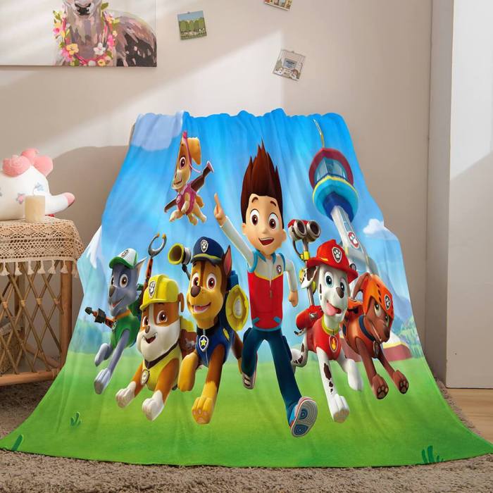 Paw Patrol Flannel Fleece Throw Cosplay Blanket Halloween Comforter Sets