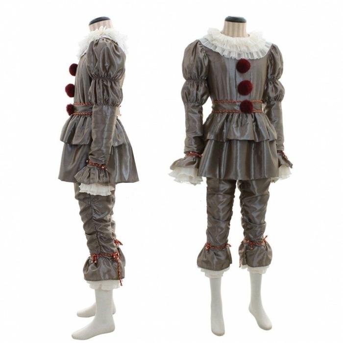 Cosplay Costume Pennywise Fancy Halloween Outfit Suit Clown Stephen King'S It  Costume Adult Men Women Costume Clown Costume