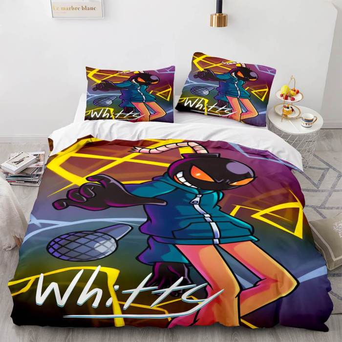 Game Fnf Whitty Bedding Sets Soft Duvet Covers Comforter Bed Sheets