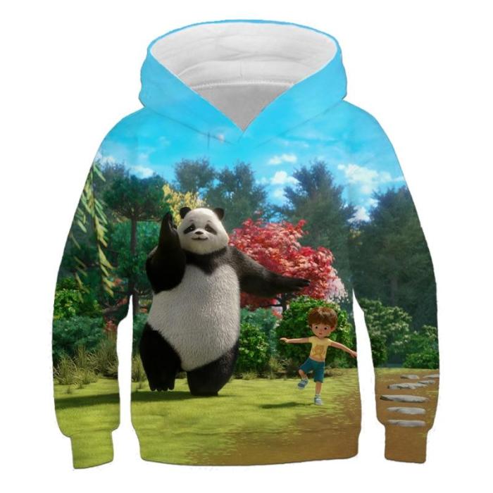 Children Cute Panda Serise Hoodies For Girls Kids Clothes Anime Cartoon Hoodie Boys Sweatshirts Autumn Long Sleeve Pullovers