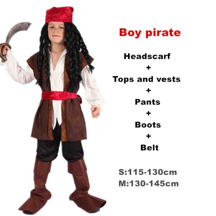 Christmas Theme Birthday Costumes Kids Boys Pirate Costume Cosplay Set For Children Halloween Christmas For Kids Children