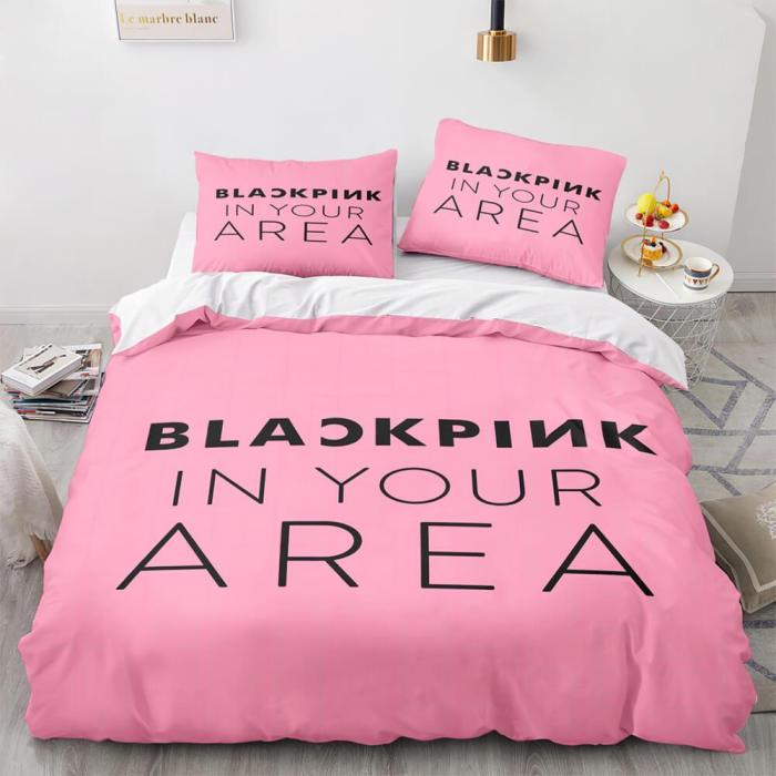 3-Piece Blackpink Cosplay Bedding Set Duvet Cover Sets Bed Sheets