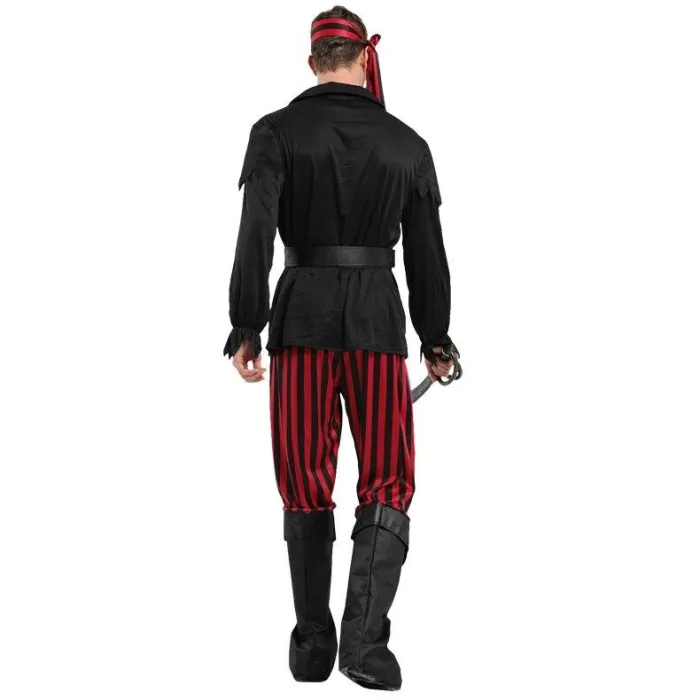 Halloween Costumes Adult Man Pirate Attached Hat Cosplay Christmas Carnival Party For Adult Women Man Dress Up