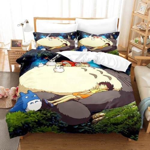 My Neighbour Totoro Cosplay Bedding Set Duvet Cover Comforter Bed Sheets