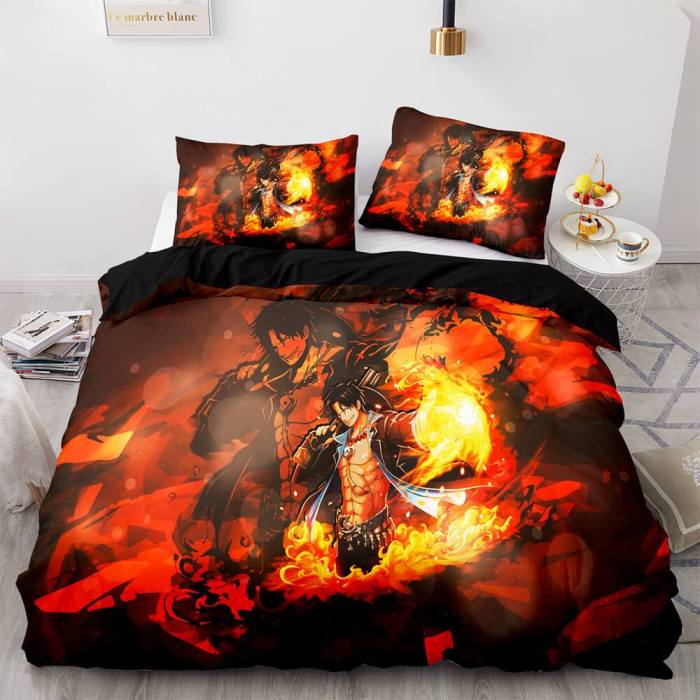 One Piece Cosplay Bedding Sets Soft Duvet Covers Comforter Bed Sheets