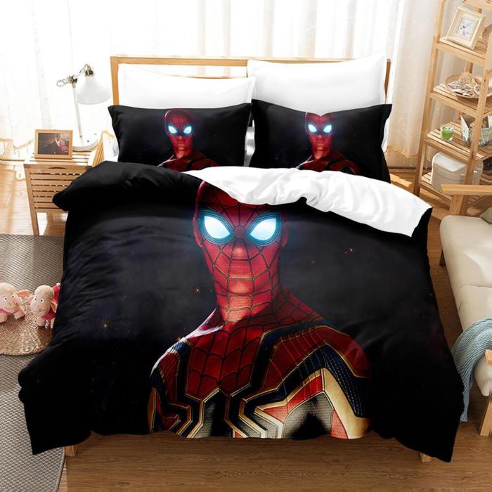 Spider-Man Cosplay Full Bedding Set Duvet Cover Comforter Bed Sheets