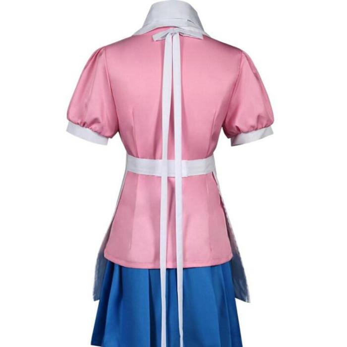 Anime Danganronpa Mikan Tsumiki Cosplay Costume Cafe Maid Uniform Women Dresses