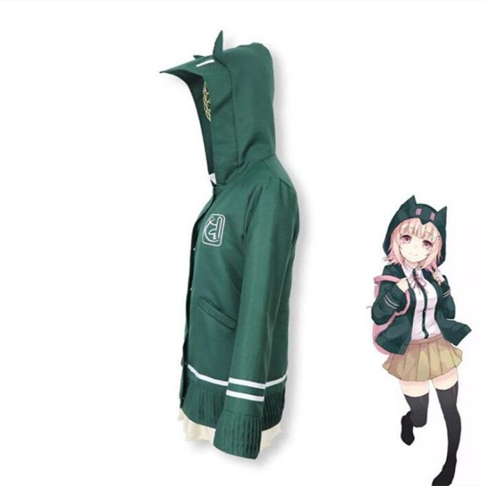 Danganronpa 2 Nanami Chiaki Cosplay Costume Girls Hooded  Jk Uniform Full Set