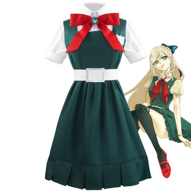 Halloween Cosplay Costumes Super Danganronpa Sonia Nevermind Cosplay Suit (Shirt+Skirt+Sock+Blet+Cravat) Stage Costume