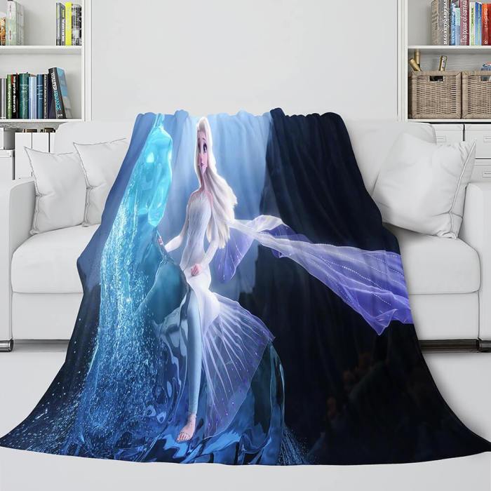 Frozen 2 Anna Elsa Flannel Fleece Throw Cosplay Blanket Comforter Set