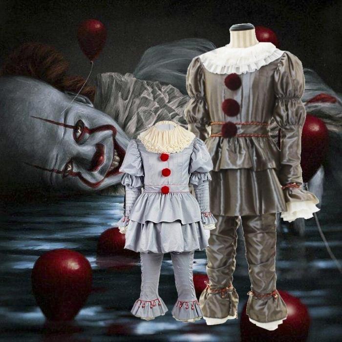 Est Stephen King'S It Pennywise Halloween Costume Cosplay Halloween Party The Clown Halloween Outfit (Men & Female & Kids)