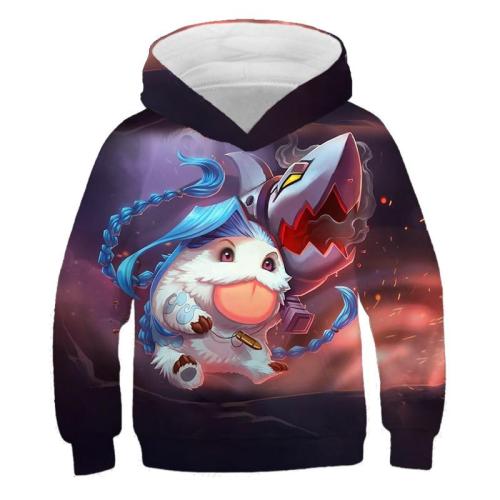 Children Hoodies Little Hero Jinx 3D Printing Hoodie Game Clothes 4-14T Hoodie Kids Casual Pullover Boy Girl Long Sleeve Sweater