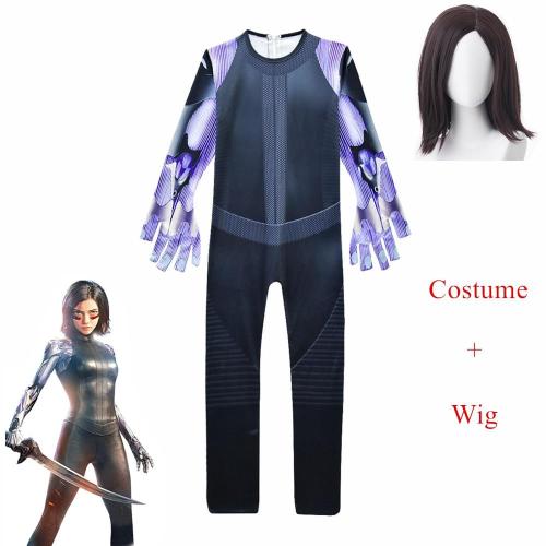 Girls Alita Battle Angel Movie Cosplay Costume James Cameron   Halloween Costumes For Girls Zentai Bodysuit Suit Jumpsuit