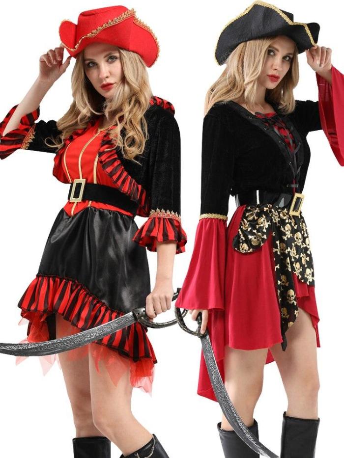 Halloween Sexy Women Pirate Cosplay Costume Fancy Party Dress Carnival Performance Party Christmas Gifts