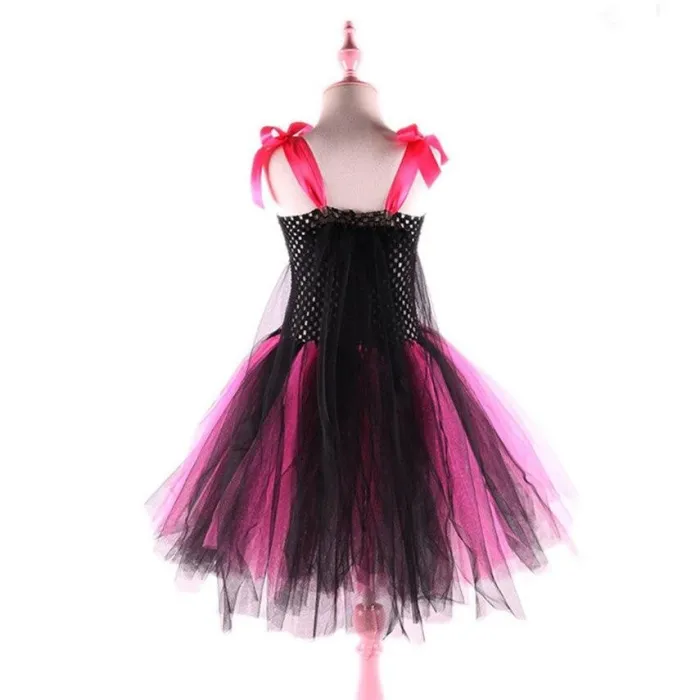 Super Cute Supergirls Hero Tutu Costume  Pink Batgirl Girls Tutu Dress Halloween For Cosplay Party Carnival Costumes Set