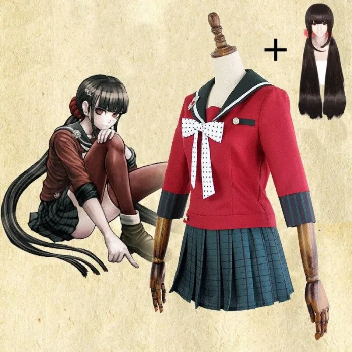 Anime Danganronpa V3 Killing Harmony Harukawa Maki Cosplay Costume Women School Uniform Girl Set Halloween Party Costume