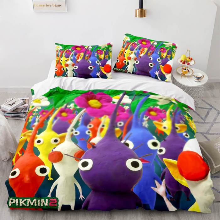 Pikmin Cosplay Comforter Bedding Set Duvet Covers Sets Bed Sheets