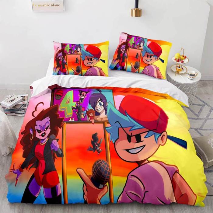 Friday Night Funkin Cosplay Bedding Sets Duvet Covers Bed Sheets