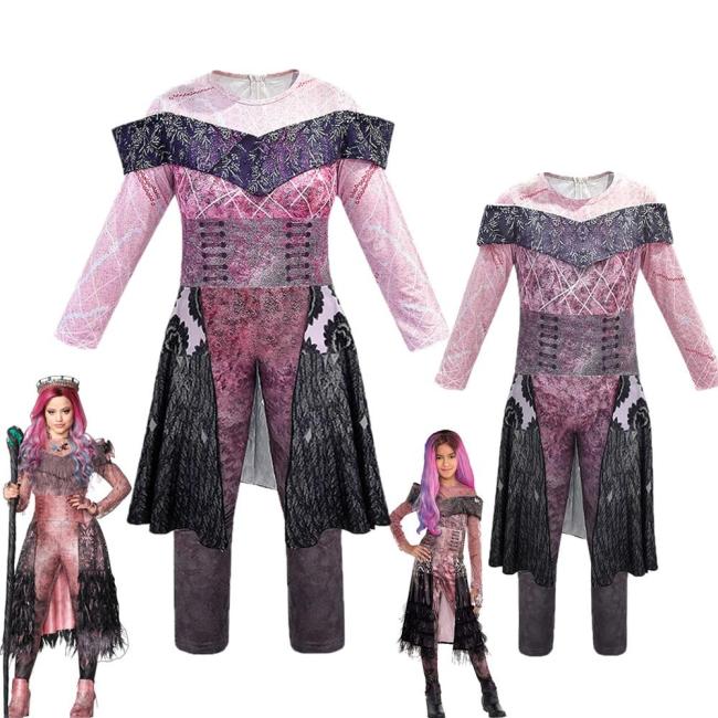Audrey Costumes Girls Halloween Costumes For Kids Fancy Party Women Costume Queen Of Mean Descendants 3 Mal Cosplay Fantasia