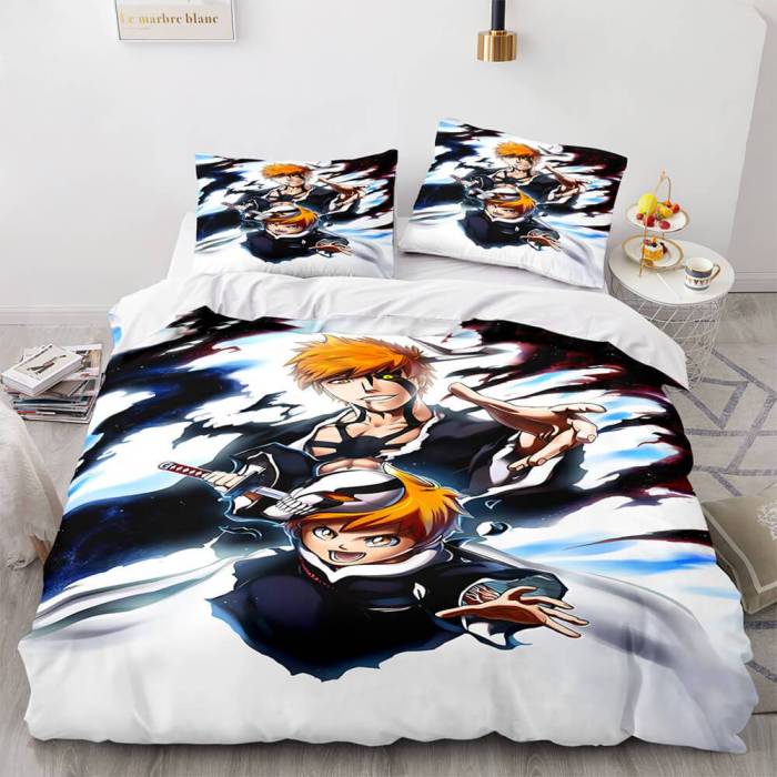 Anime Bleach Cosplay Bedding Sets Quilt Duvet Covers Comfy Bed Sheets