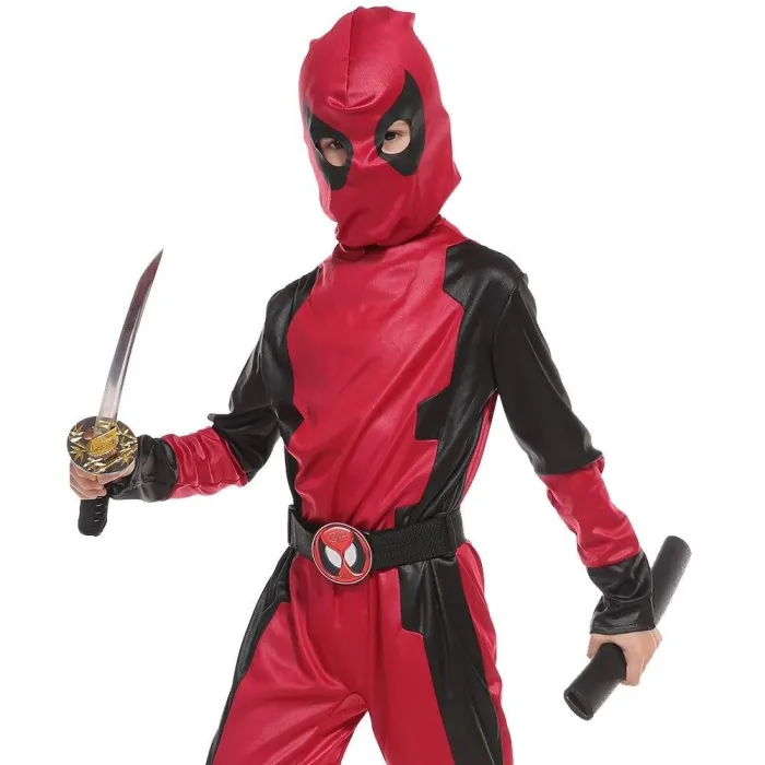 Halloween Ninja Attached Mask For Children Boys Costumes Cosplay Costume Martial Arts Costumes Fancy Party No Weapon