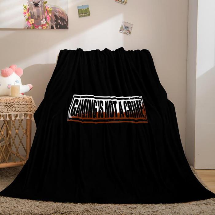 Gamer Cosplay Flannel Blanket Throw Comforter Sets Bedding Blanket